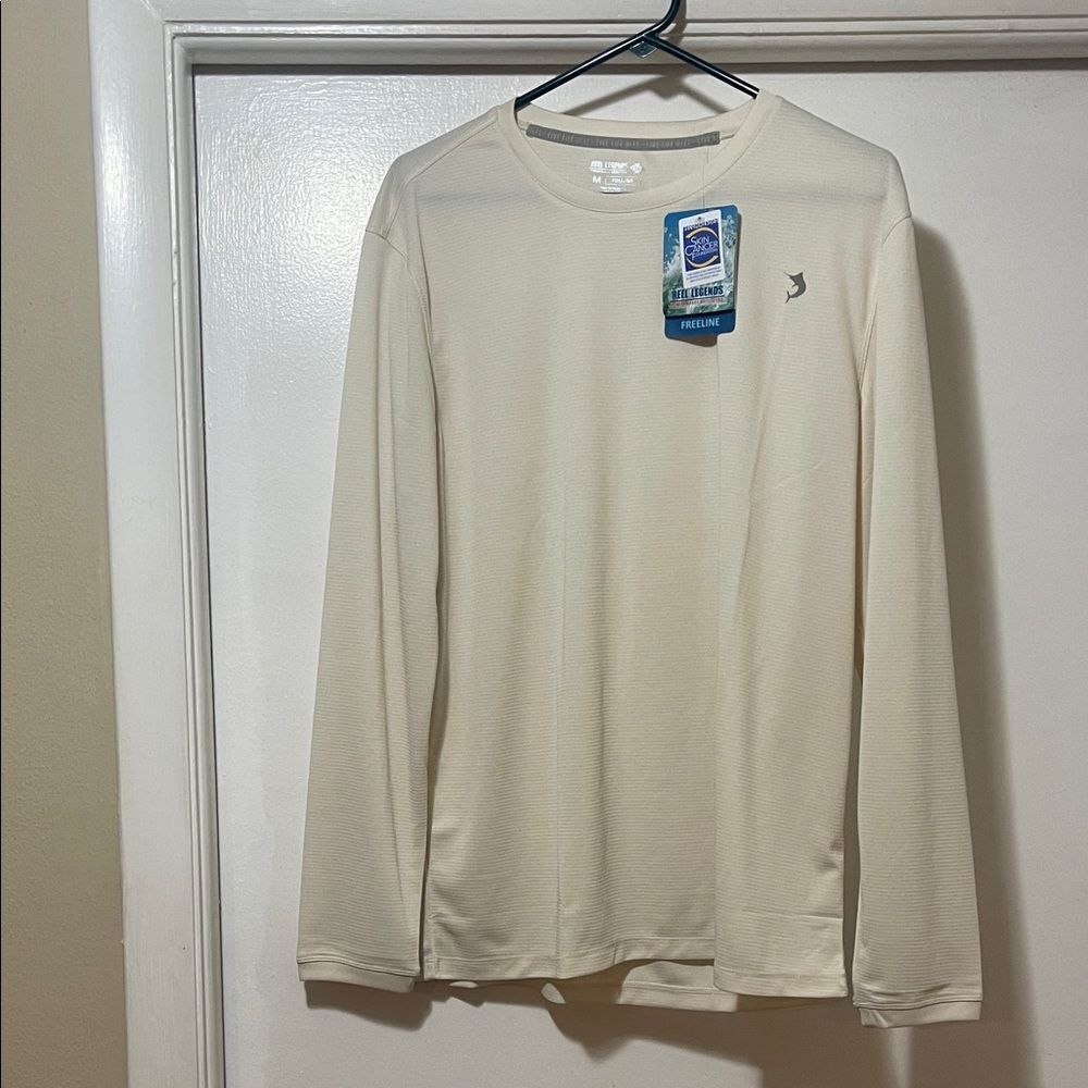 Reel Legends Freeline Beige Long Sleeve Shirt NWT size medium